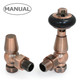 ETO-AG-AC - Eton Traditional Radiator Valve - Antique Copper (Angled Manual) ETO-AG-AC - Eton Traditional Radiator Valve - Antique Copper (Angled Manual)